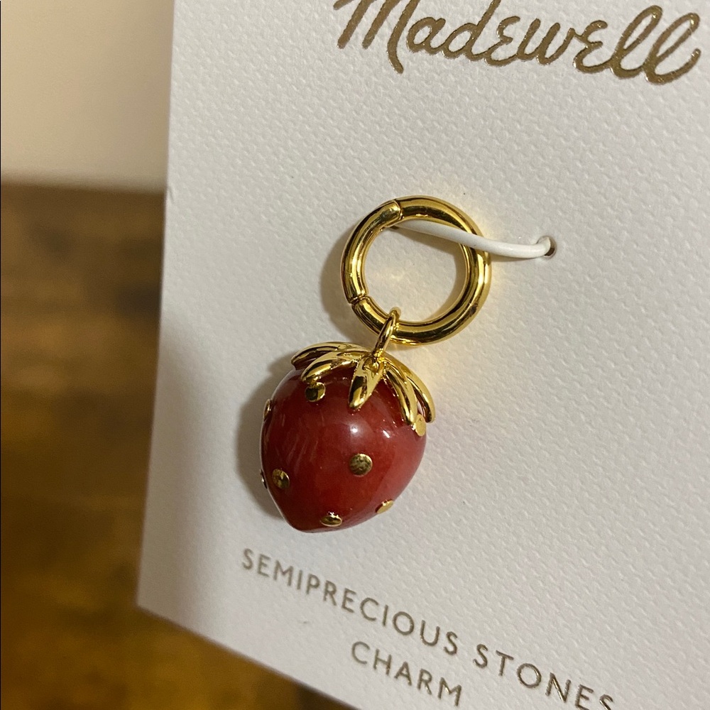 MWT MADEWELL Semiprecious Strawberry Charm - Picture 6 of 7